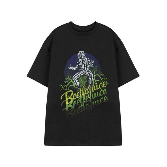 Maglietta Beetlejuice “Its Showtime” – Uomo, Nero, Taglia L, Ufficiale Fifth Sun